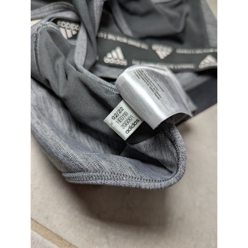 Adidas Dark Gray Heather Sports Training Bra Women's Size L D-DD Medium Support - Picture 6 of 9